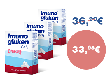 Výhodný balíček 3 produktov Imunoglukan P4H® cmúľacie tablety