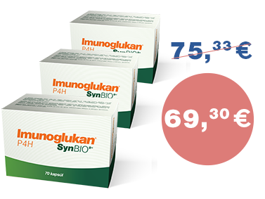 Výhodný balíček 3 produktov Imunoglukan P4H® SynBIOD+ 70 kapsúl